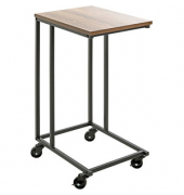 Beistelltisch 25819, 67cm (H), 30x40cm (BxT), rechteckig, eiche / schwarz