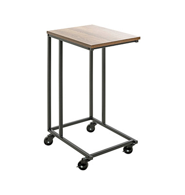 Beistelltisch 25819, 67cm (H), 30x40cm (BxT), rechteckig, eiche / schwarz