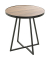 Beistelltisch 25845, 52cm (H), 48x48cm (BxT), rund, eiche / schwarz