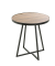 Beistelltisch 25845, 52cm (H), 48x48cm (BxT), rund, eiche / schwarz