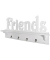 HAKU Möbel Wandgarderobe 28305 weiß Holz 4 Haken 60,0 x 30,0 cm