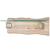 HAKU Möbel Wandgarderobe 32165 braun Holz 4 Haken 75,0 x 29,0 cm