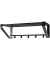 HAKU Möbel Wandgarderobe 32502 schwarz Metall 5 Haken 65,0 x 20,0 cm