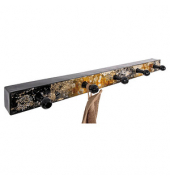 HAKU Möbel Wandgarderobe 32568 Motiv Metall 5 Haken 75,0 x 11,0 cm