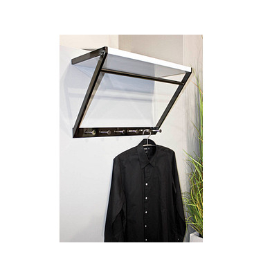 HAKU Möbel Wandgarderobe 32849 weiß Holz 6 Haken 60,0 x 40,0 cm