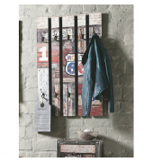 Wandgarderobe 32850 Motiv Holz 10 Haken 65,0 x 100,0 cm