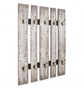 HAKU Möbel Wandgarderobe 32950 grau Holz 10 Haken 65,0 x 100,0 cm