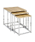Beistelltisch 33083, 36/39/42cm (H), 29/34/39cmx29/34/39cm (BxT), rechteckig, eiche / chrom