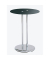 Beistelltisch 33203, 55cm (H), 40x40cm (BxT), rund, schwarz / silber