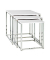 Beistelltisch 33383, 36/39/42cm (H), 29/34/39cmx29/34/39cm (BxT), rechteckig, weiß / chrom