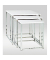 Beistelltisch 33383, 36/39/42cm (H), 29/34/39cmx29/34/39cm (BxT), rechteckig, weiß / chrom