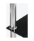 Beistelltisch 33510, 47cm (H), 40x40cm (BxT), quadratisch, schwarz / silber
