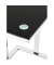 Beistelltisch 33512, 58cm (H), 54x37cm (BxT), rechteckig, schwarz / silber