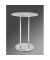 Beistelltisch 33660, 55cm (H), 40x40cm (BxT), rund, Betonoptik / silber