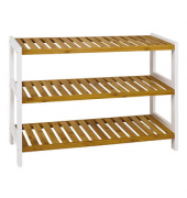 HAKU Möbel Schuhregal bambus, weiß 70,0 x 26,0 x 55,0 cm
