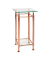 Beistelltisch 39123, 72cm (H), 35x35cm (BxT), rechteckig, glasklar / kupfer