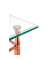 Beistelltisch 39123, 72cm (H), 35x35cm (BxT), rechteckig, glasklar / kupfer