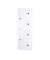 HAKU Möbel Wandgarderobe 42390 weiß Holz 7 Haken 80,0 x 30,0 cm