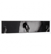 HAKU Möbel Wandgarderobe 42538 schwarz Holz 3 Haken 44,0 x 10,0 cm