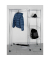 HAKU Möbel Rollgarderobe 43685 silber Metall 123,0 x 181,0 cm