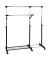 HAKU Möbel Rollgarderobe 44545 silber Metall 94,0-160,0 x 103,0-170,0 cm