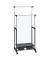 HAKU Möbel Rollgarderobe 44577 silber Metall 71,0 x 105,0-160,0 cm