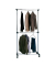 HAKU Möbel Rollgarderobe 44708 silber Metall 90,0 x 120,0-210,0 cm