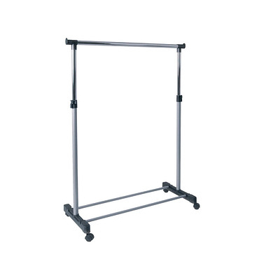 HAKU Möbel Rollgarderobe 44731 silber Metall 90,0 x 95,0-170,0 cm HAKU Möbel Rollgarderobe 44731 silber Metall 90,0 x 95,0-170,0 cm