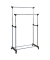 HAKU Möbel Rollgarderobe 44732 silber Metall 95,0 x 95,0-170,0 cm