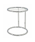 Beistelltisch 64235, 55cm (H), 45x45cm (BxT), rund, glasklar / silber