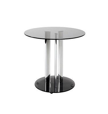 Beistelltisch 87167, 57cm (H), 59x59cm (BxT), rund, grau / silber Beistelltisch 87167, 57cm (H), 59x59cm (BxT), rund, grau / silber