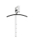 HAKU Möbel Wandgarderobe 89345 weiß Metall 3 Haken 4,0 x 70,0 cm