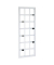 HAKU Möbel Wandgarderobe 89399 weiß Metall 5 Haken 60,0 x 22,0 cm