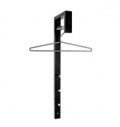 HAKU Möbel Wandgarderobe 89545 schwarz Metall 3 Haken 4,0 x 70,0 cm