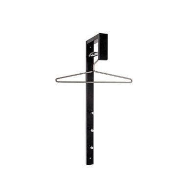 HAKU Möbel Wandgarderobe 89545 schwarz Metall 3 Haken 4,0 x 70,0 cm