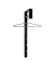 HAKU Möbel Wandgarderobe 89545 schwarz Metall 3 Haken 4,0 x 70,0 cm