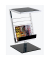 Beistelltisch 89554, 60cm (H), 36x30cm (BxT), rechteckig, schwarz / chrom
