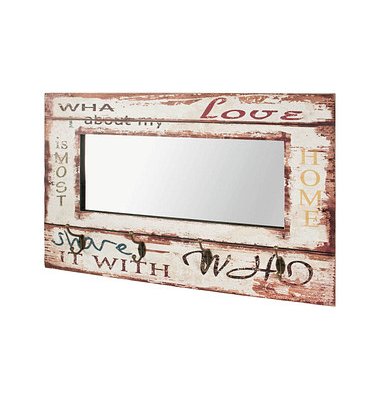 HAKU Möbel Wandgarderobe 89941 Motiv Holz 4 Haken 80,0 x 52,0 cm