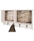 HAKU Möbel Wandgarderobe 89961 Motiv Holz 4 Haken 65,0 x 40,0 cm