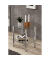 Beistelltisch 90238, 47cm (H), 39x39cm (BxT), rechteckig, transparent / chrom