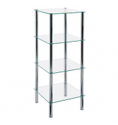 Badregal silber 39,0 x 39,0 x 107,0 cm