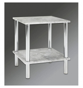 Beistelltisch 90438, 47cm (H), 39x39cm (BxT), quadratisch, Betonoptik / betonoptik