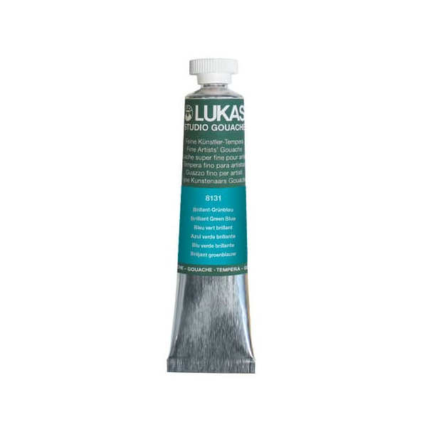 6 Stück Lukas Gouachefarbe STUDIO - 20 ml, brillant-grünblau 4001128051857 LUKAS 20 Milliliter
