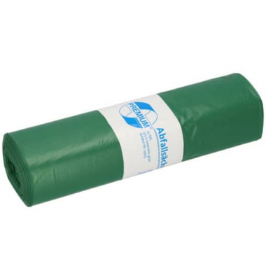 Müllsäcke 12703 Premium Typ 60, grün, 70 Liter, extrastark