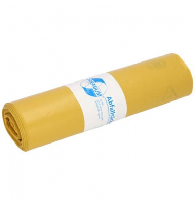 Müllsäcke 13704 Premium Typ 60, gelb, 70 Liter, extrastark