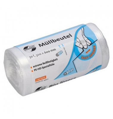 Müllbeutel 49902 UNIVERSAL PLUS, transparent, 30 Liter, extrastark