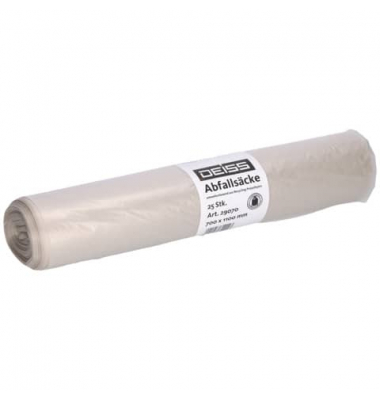 Müllsäcke 29070 Standard Typ 60, transparent, 120 Liter, offen