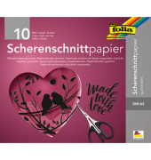 Scherenschnittpapier gummiert schwarz 105 gqm