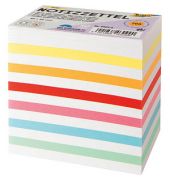 Zettelbox 9905/E, 50x90mm, inkl. Stiftehalter, farbig sortiert, Kunststoff