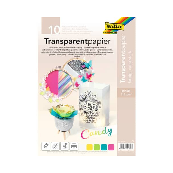 4001868117363 - Folia Bastelpapier Farbig Sortiert Transparentpapier 115 g m2 87429 10 Stück 4001868117363 - Folia Bastelpapier Farbig Sortiert Transparentpapier 115 g m2 87429 10 Stück